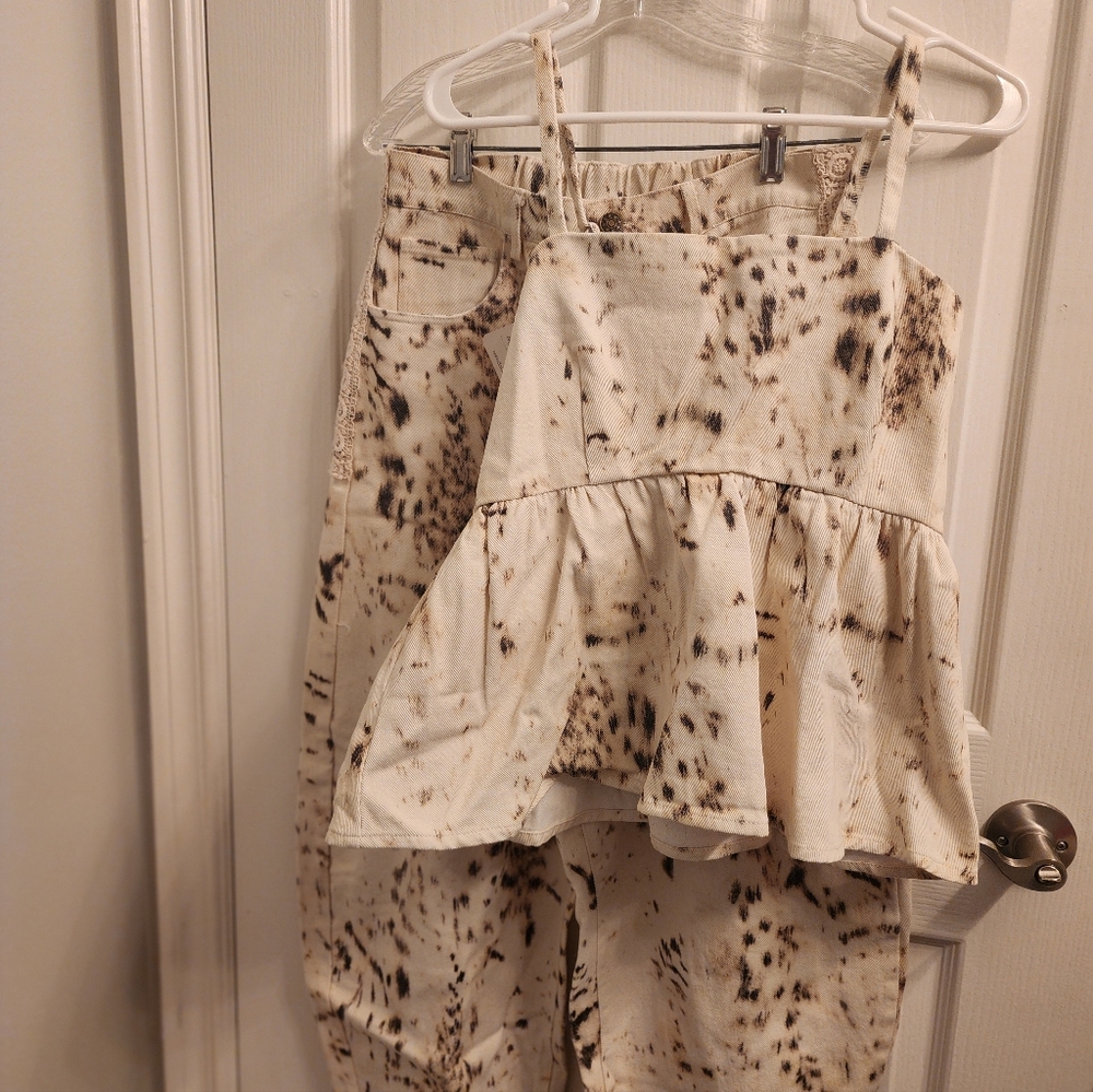 Davi & Dani Snow Leopard Jeans and Top